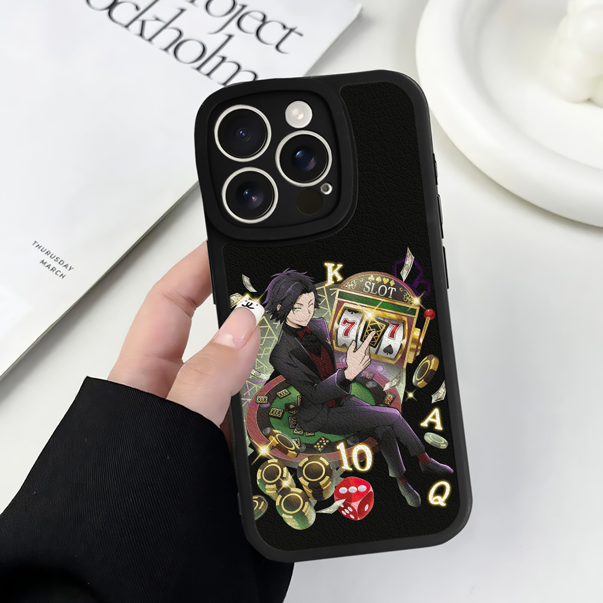 （画像用） 文豪ストレイドッグス Bungo Stray Dogs 【iPhone 16シリーズ対応】シリコンスマホケース（レザー調） 材質：シリコン